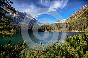 Lake of Strbske Pleso in High Tatras, Slovakia