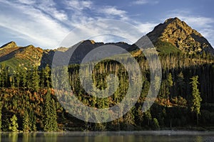 Lake Strbske Pleso in  High Tatras from Slovakia