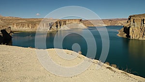 Lake  streams and natural dam and coast.