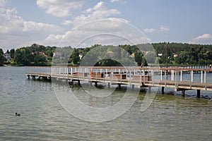 On the lake in summer