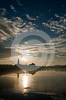 Sunset and reflection in Lacul Morii