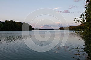 Lake after sunset