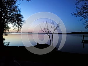 Lake sunset beuty cloud night