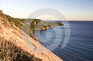 Lake Superior Cliff Seascape On Michigan Coast