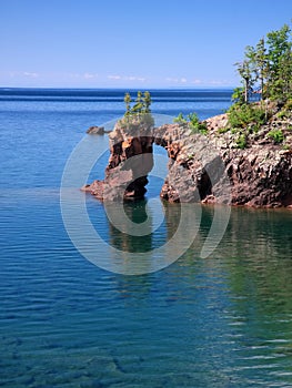 Lake Superior and natural arch