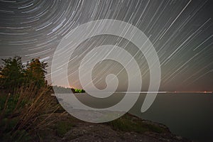 Lake superior star trail