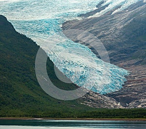 Lake Svartisvatnet and  Svartisen Glacier, Norway