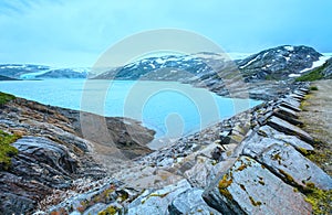 Lake Svartisvatnet and Svartisen Glacier (Norway) photo