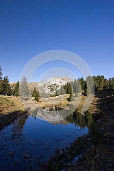 Lake in Switzerland on a sunny day