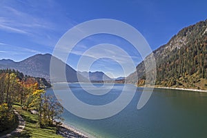 Lake Sylvenstein in autumn