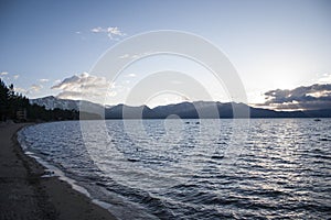 Lake Tahoe Beach Sunset