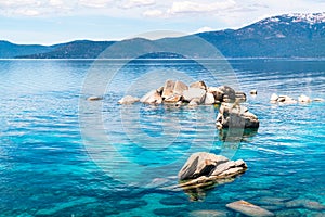 Lake Tahoe California Spring Time clear crystal clear water photo