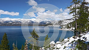 Lake Tahoe east shore in winter