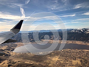 lake Tahoe and Lake Washoe aerial