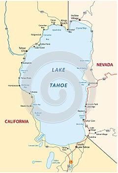 Lake Tahoe map