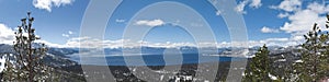 Lake Tahoe panorama in winter