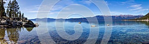 Lake Tahoe panoramic mountain landscape in California