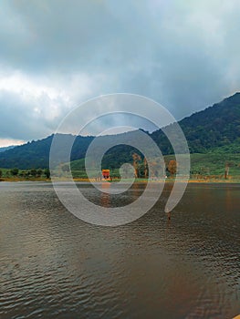 lake Talaga Warna peak of Bogor photo