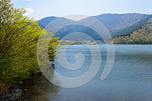 Lake Tanuki in Fujinomiya, Shizuoka, Japan