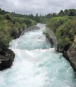 Lake Taupo and Huka Falls. New Zealand