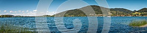 Lake Tegernsee - Bavaria - Germany, panoramic summer view across the famous lake from Bad Wiessee to Tegernsee
