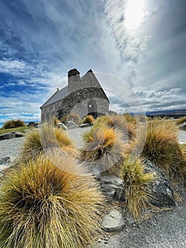 Lake Tekapo Church in New Zealand, a scenic destination attracting tourists with its stunning architecture