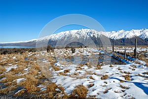 Lake Tekapo and Hall Range, NZ photo