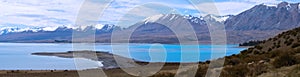 Lake Tekapo and Southern Alps panorama, New Zealand