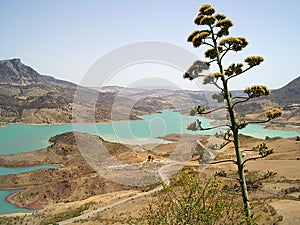 Lake Embalse de Zahara el Gastor, Spain photo