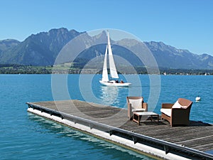 Lake Thun, Switzerland photo