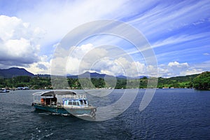 Lake Toba and its traditonal boat