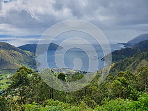 Lake toba in north Sumatera indonesia