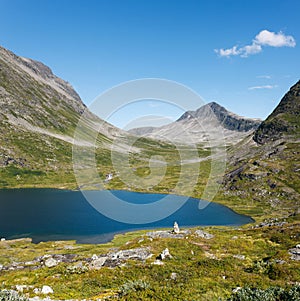 Lake on the top of mountains, Norway