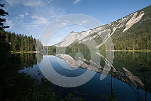 Lake Tovel in the Brenta Dolomites