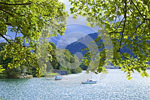 Lake and town Zell am See, Austria