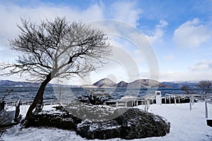 Lake Toya during winter