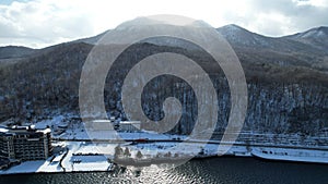 Lake Toya During Winter Season