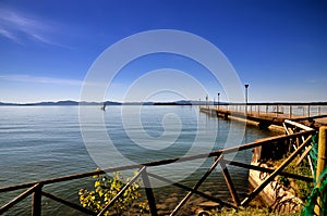 Lake Trasimeno, Italy photo