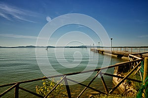 Lake Trasimeno is located in the green heart of Umbria, Italy