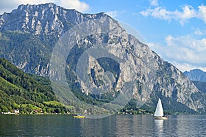Lake Traun Traunsee in Upper Austria landscapes summer