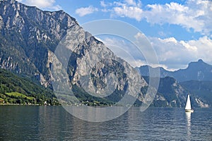 Lake Traun Traunsee in Upper Austria landscapes summertime photo