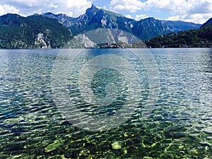 Lake Traunsee at Traunkirchen, Upper Austria