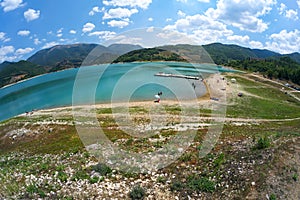Lake Turano in the summer photo