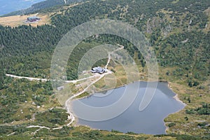 Lake and two mountain hostels.