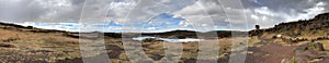 Lake Umayo near pre-Incan Sillustani Tombs in Puno, Peru