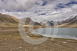 The lake on the Upper Shimshal Pass plateau where all the melted glacier water gathers to help grow the much-needed vegetation for