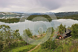 Lake Ustevatn in Norway, Europe.