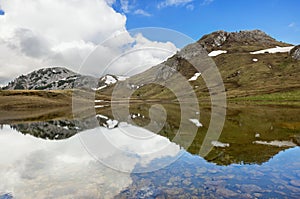 Lake Valparola in the Italian Alps