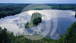 Lake valttinen seen from the above in Finland