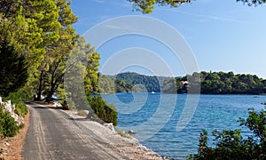 Lake Veliko Jezero on Mlet island, Croatia